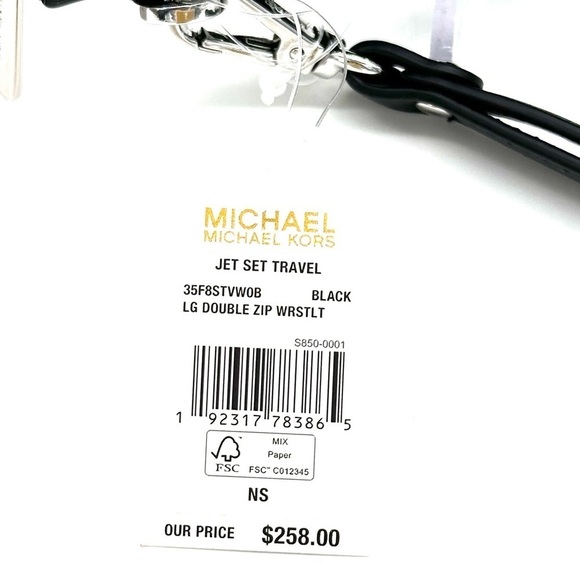 Michael Kors Large Double Zip Wallet Wristlet Black - Picture 9 of 9